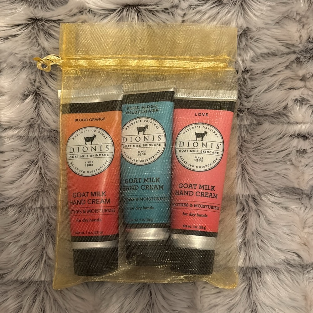 Dionis Set of 3 Goat Milk Hand Cream 1oz per tube